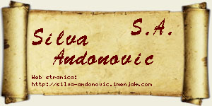 Silva Andonović vizit kartica